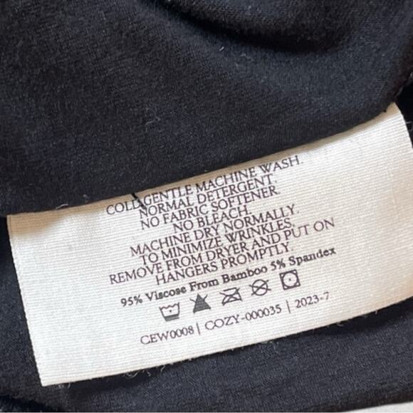 Cozy Earth Women's Bamboo Stretch-Knit Pajama Pant Black Size Small - Picture 11 of 13